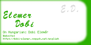elemer dobi business card