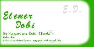 elemer dobi business card